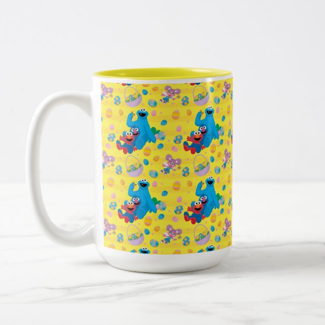 Tasse 2 Couleurs Sesame Street Pâques Motif de panier (Gauche)