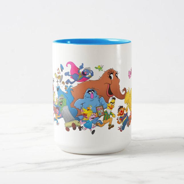 Tasse 2 Couleurs Sesame Street Run ! Illustration de caractère (Centre)