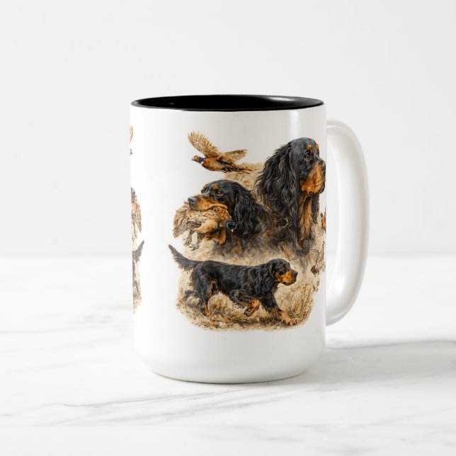 Tasse 2 Couleurs Setter Gordon (Devant droit)
