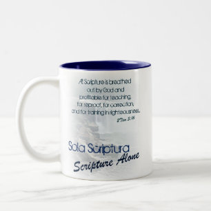 Tasse 2 Couleurs Seule écriture sainte de Sola Scriptura/