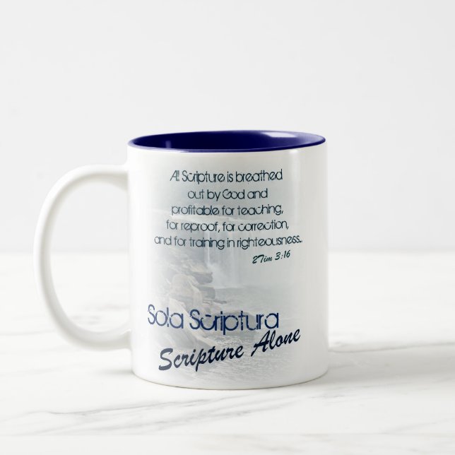 Tasse 2 Couleurs Seule écriture sainte de Sola Scriptura/ (Gauche)