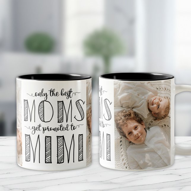 Tasse 2 Couleurs Seules les meilleures mamans sont promues à Mimi (Créateur téléchargé)