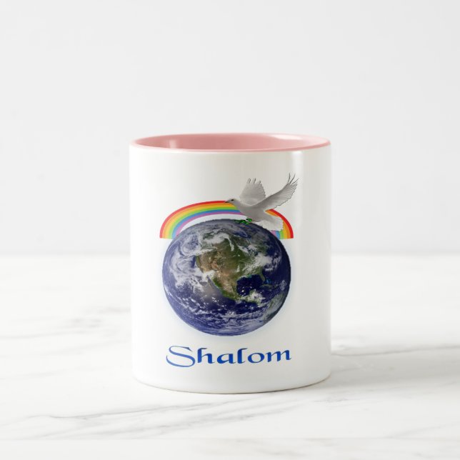 Tasse 2 Couleurs shalom (Centre)