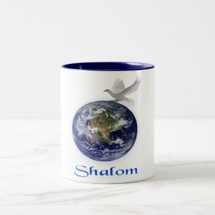Tasse 2 Couleurs Shalom juif