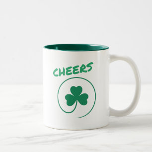 Tasse 2 Couleurs Shamrock de Clover Jour de la Saint Patrick vert i