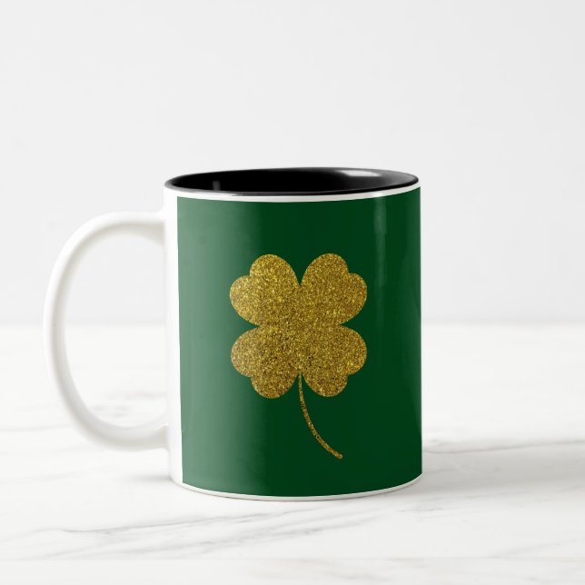 Tasse 2 Couleurs Shamrock de la Saint-Patrick (Gauche)
