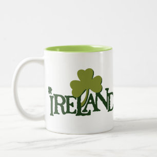 Tasse 2 Couleurs Shamrock Green Snitch with Ireland Name
