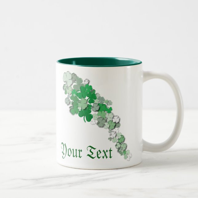 Tasse 2 Couleurs Shamrocks irlandais de Falling (Droit)