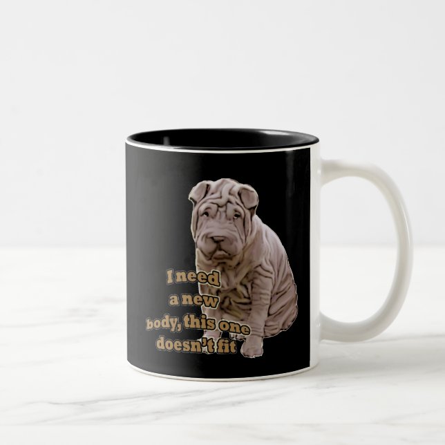 Tasse 2 Couleurs Shar Pei (Droit)
