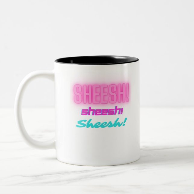 Tasse 2 Couleurs Sheesh - Manière amusante d'exprimer l'incrédulité (Gauche)