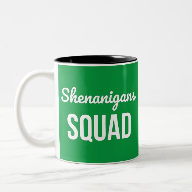Tasse 2 Couleurs Shenanigans Squad St Patrick's Day (Gauche)