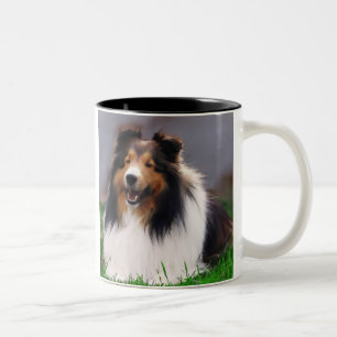 Tasse 2 Couleurs Shetland Sheepdog Sheltie Cadeaux