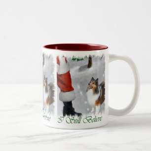 Tasse 2 Couleurs Shetland Sheepdog Sheltie Cadeaux de Noël