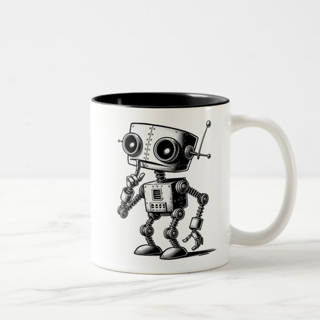Tasse 2 Couleurs Shhh Robot - Shhh... Je traite (Droit)