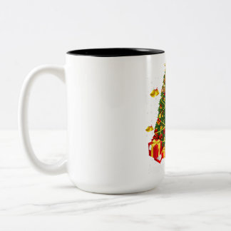 Tasse 2 Couleurs Shih Tzu — Arbre lumineux de Noël | Père Noël Xmas