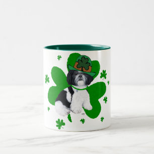 Tasse 2 Couleurs Shih Tzu Saint-Patrick