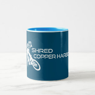 Tasse 2 Couleurs Shred Copper Harbor Michigan Mountain Biking