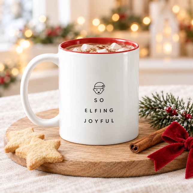 Tasse 2 Couleurs Si Elfique Joyeux (Créateur téléchargé)