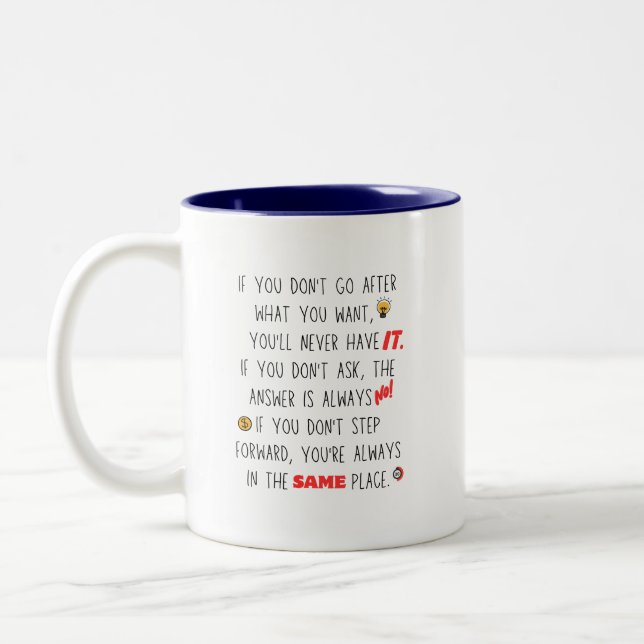 Tasse 2 Couleurs Si vous ne poursuivez pas ce que vous voulez (Gauche)