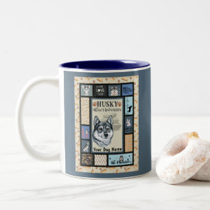 Tasse 2 Couleurs Sibérien Husky propriétaire Lover Funny Keepsaké Q