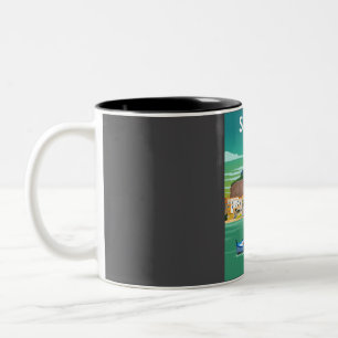 Tasse 2 Couleurs Sicile Italie Palerme Vintage Minimal Poster Voyag
