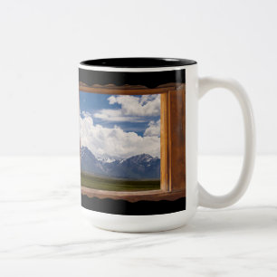 Tasse 2 Couleurs Sierra Nevada par la fenêtre de cabine sur le noi