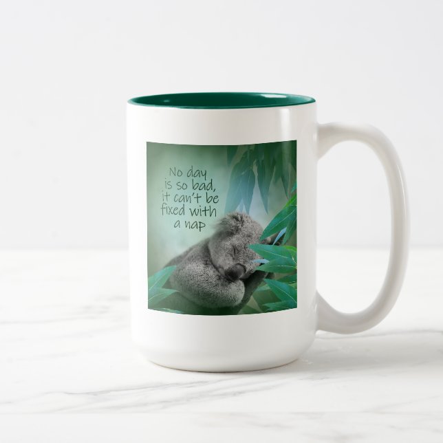 Tasse 2 Couleurs Sieste de koala (Droit)