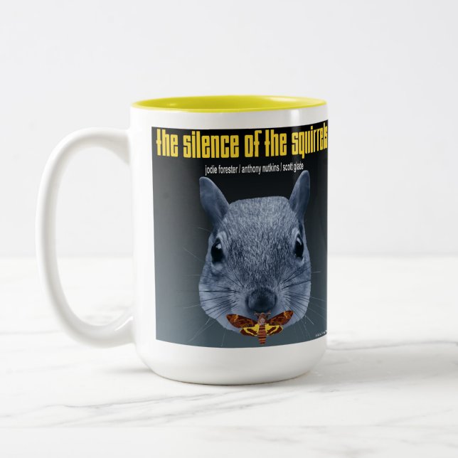 Tasse 2 Couleurs Silence des écureuils - une parodie (Gauche)