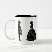 silhouette d'abraham lincoln et de mary todd linco