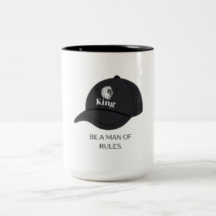 Tasse 2 Couleurs Silhouette de casquette de roi, soyez un homme de 