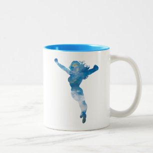Tasse 2 Couleurs Silhouette du ciel bleu de la femme des merveilles