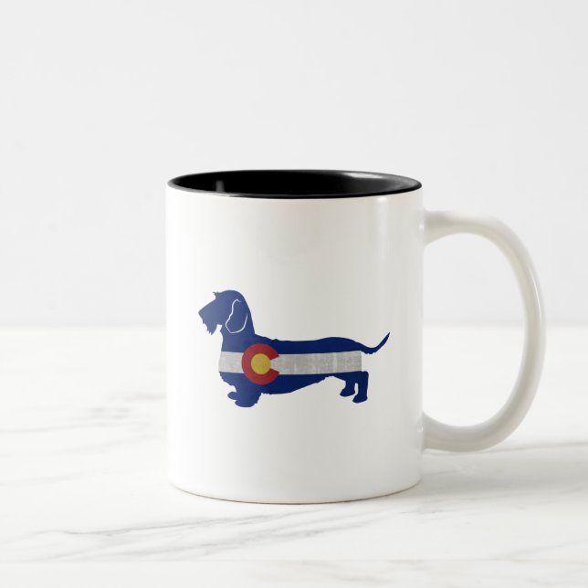 Tasse 2 Couleurs Silhouette du Colorado (Droit)