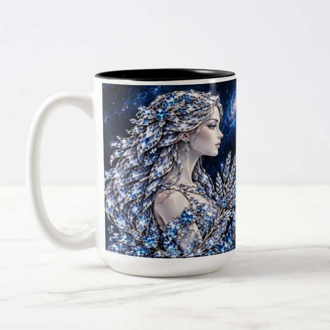 Tasse 2 Couleurs Silver Crystal Vierge | Luxury Collection (Gauche)