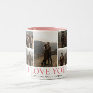 Tasse 2 Couleurs Simple Elegant Love valentine's day couple 5 photo