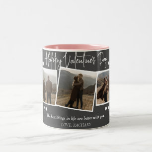 Tasse 2 Couleurs Simple Elegant Love valentine's day couple photo