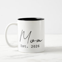 Simple Élégant Script Nouvelle Maman Établie 2026