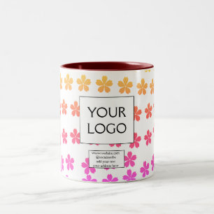 Tasse 2 Couleurs simple minimal ajoutez votre logo/design ici entre