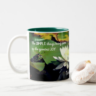Tasse 2 Couleurs Simple Thèmes Frog Citation Inspirationnelle