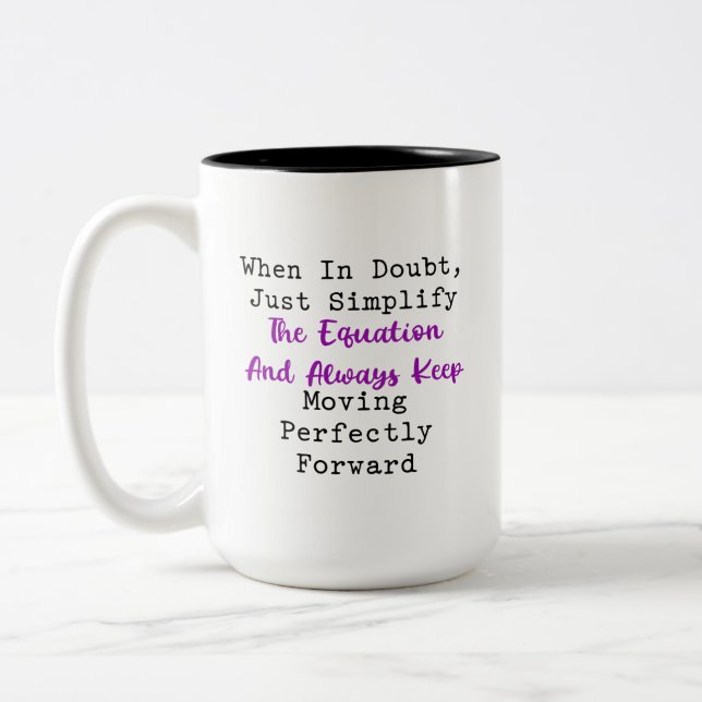 Tasse 2 Couleurs Simplifier l'équation, avancer parfaitement vers l (Gauche)