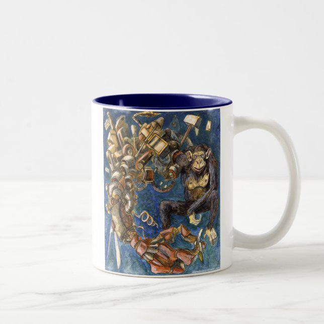 Tasse 2 Couleurs Singe bionique (Droit)