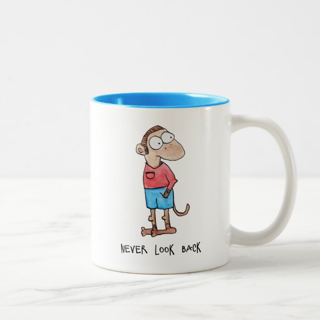 Tasse 2 Couleurs Singe caricaturale (Droit)