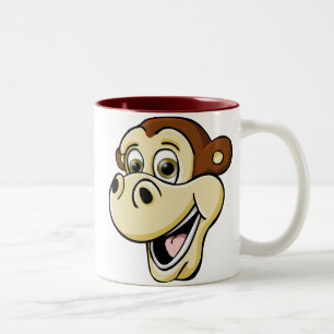 Tasse 2 Couleurs Singe de bande dessinée