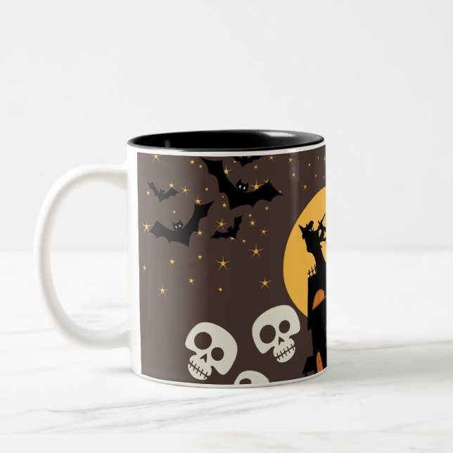 Tasse 2 Couleurs Sip éffrayant - Halloween-Hipton Mug! (Gauche)