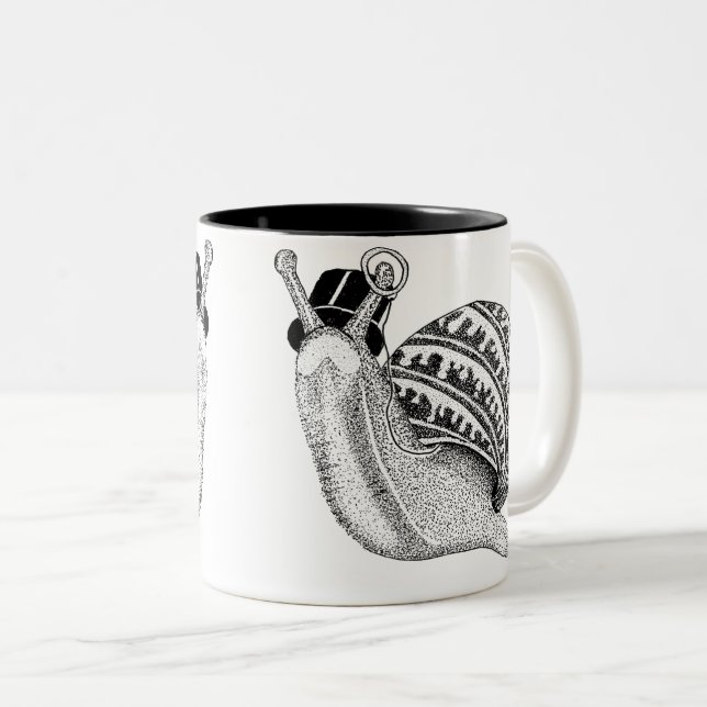 Tasse 2 Couleurs Sir Peter l'escargot (Devant droit)