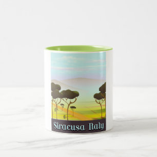Tasse 2 Couleurs Siracusa Italie poster de voyage paysage paysage p