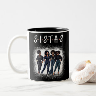 Tasse 2 Couleurs Sistas, Reine Melanin, Filles noires