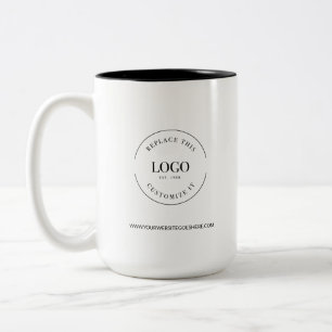 Tasse 2 Couleurs Site du logo promotionnel d'entreprise personnalis