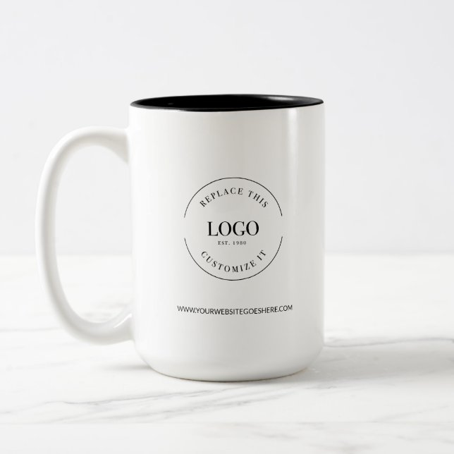 Tasse 2 Couleurs Site du logo promotionnel d'entreprise personnalis (Gauche)