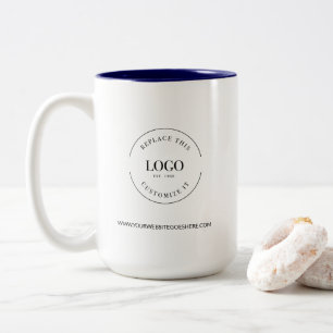 Tasse 2 Couleurs Site web de logo personnalisé minimal pour la prom