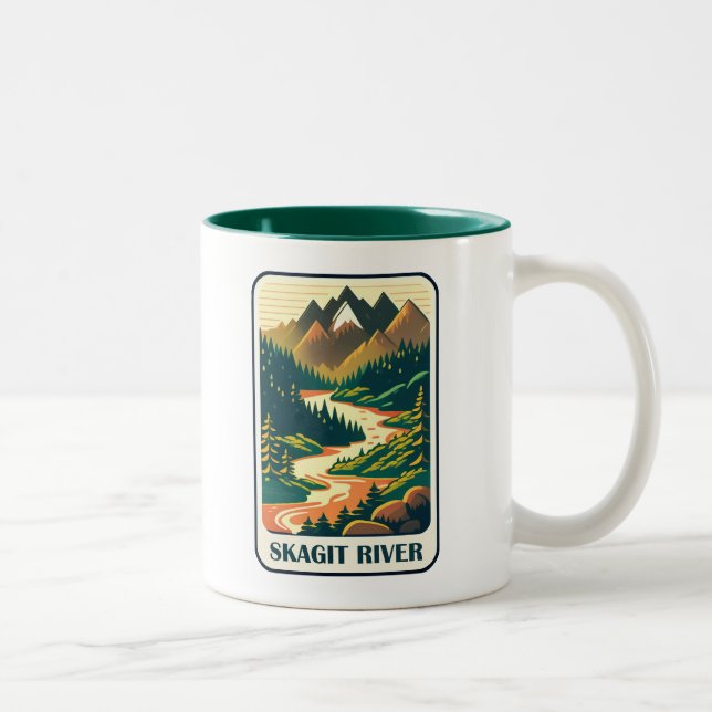 Tasse 2 Couleurs Skagit River Washington Colors (Droit)